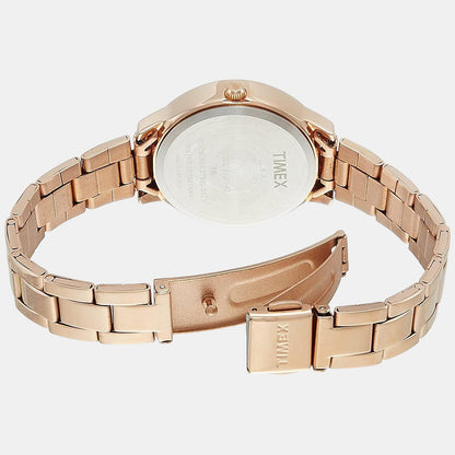 Women Quartz Rose Gold Dial Analog Stainless Steel Watch TW000T610