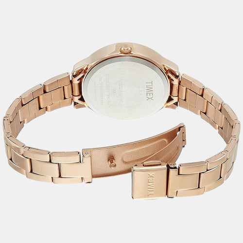 Women Quartz Rose Gold Dial Analog Stainless Steel Watch TW000T610