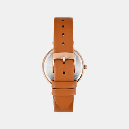 Fashion Women Quartz Dial Analog Leather Watch TW000X246