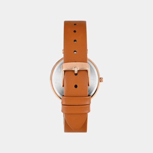 Fashion Women Quartz Dial Analog Leather Watch TW000X246