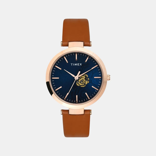 Fashion Women Quartz Dial Analog Leather Watch TW000X246