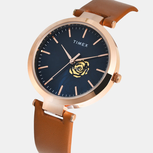 Fashion Women Quartz Dial Analog Leather Watch TW000X246