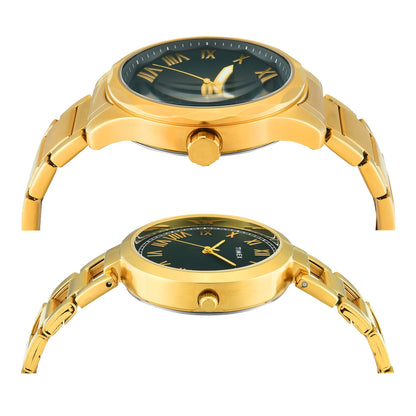 TIMEX Round Green Dial Analog Pair's Watch - TW00PR339