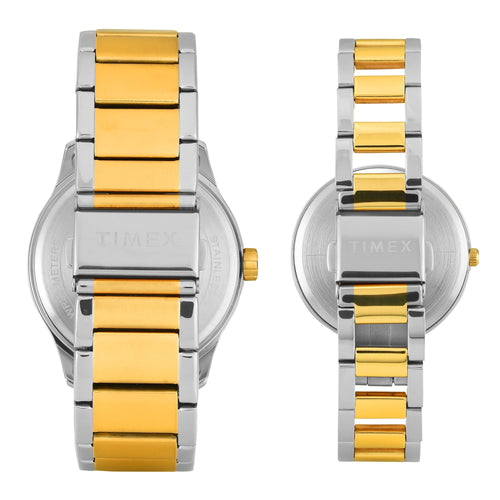 TIMEX Green Round Dial Analog Pair's Watch - TW00PR340
