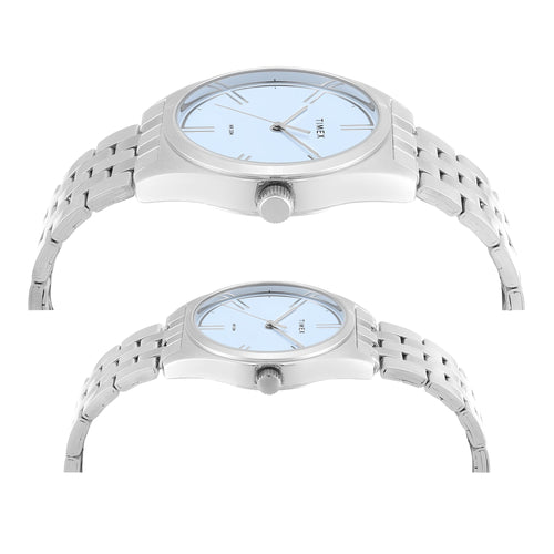 Timex Round 42mm Blue Dial Analog Pair Watch - TW00PR360