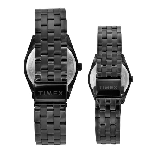 Timex Round 42mm Black Dial Analog Pair Watch - TW00PR361
