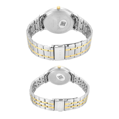 Timex Round 42mm White Dial Analog Pair Watch - TW00PR363