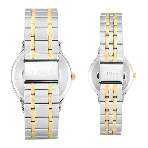 Timex Round 42mm White Dial Analog Pair Watch - TW00PR363