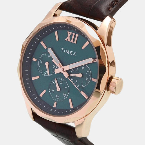 Signio Men Quartz Dial Multi-Function Leather Watch TW0TG7601