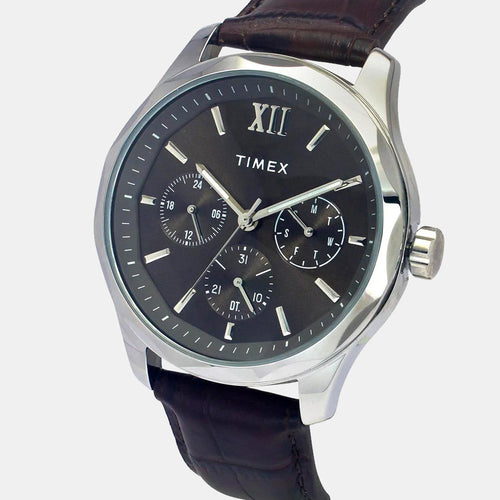 Signio Men Quartz Dial Multi-Function Leather Watch TW0TG7633