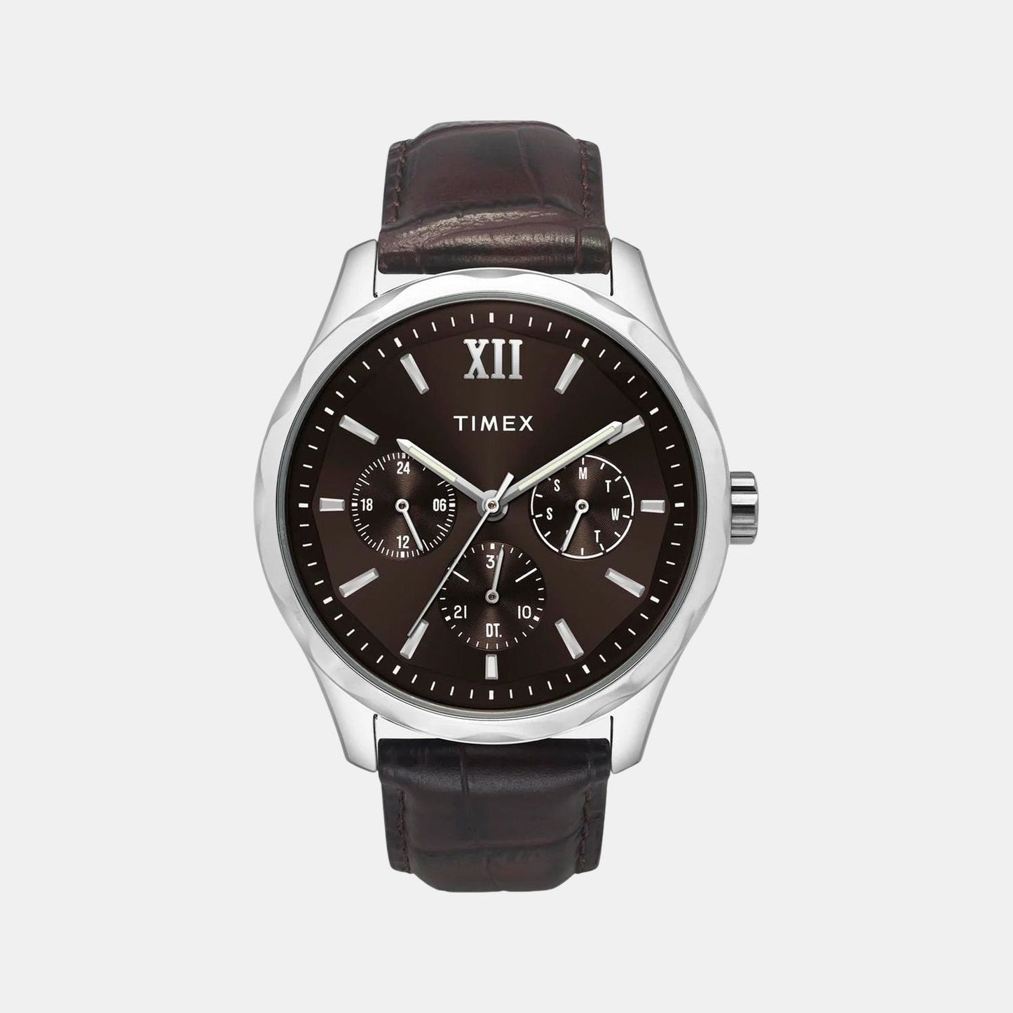 Signio Men Quartz Dial Multi-Function Leather Watch TW0TG7633