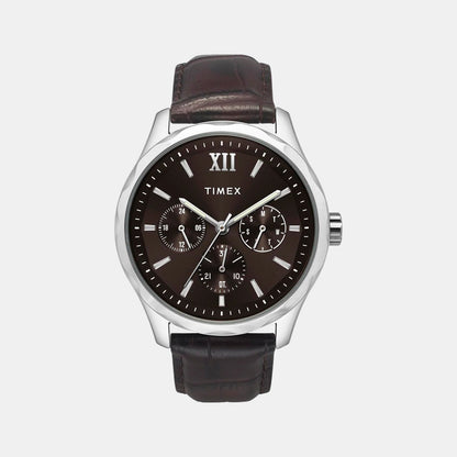Signio Men Quartz Dial Multi-Function Leather Watch TW0TG7633