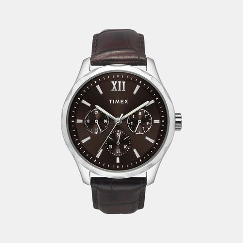 Signio Men Quartz Dial Multi-Function Leather Watch TW0TG7633