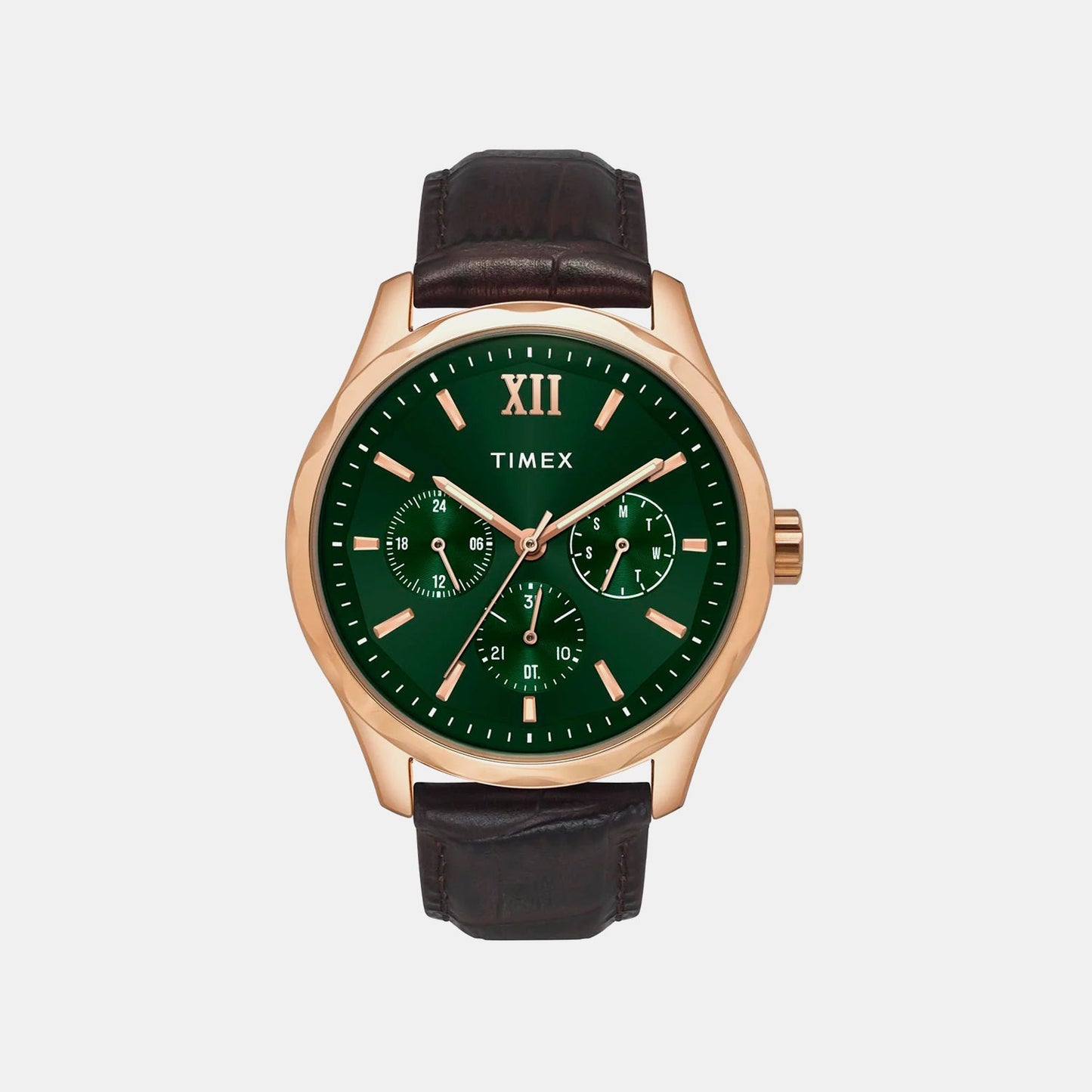 Signio Men Quartz Dial Multi-Function Leather Watch TW0TG7634