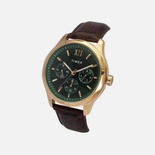 Signio Men Quartz Dial Multi-Function Leather Watch TW0TG7634