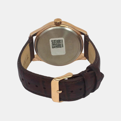 Signio Men Quartz Dial Multi-Function Leather Watch TW0TG7634