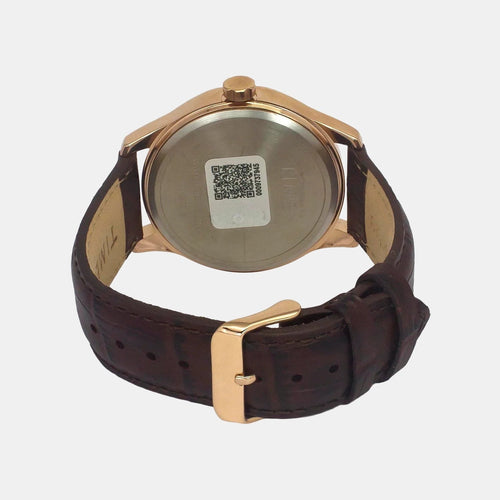 Signio Men Quartz Dial Multi-Function Leather Watch TW0TG7634