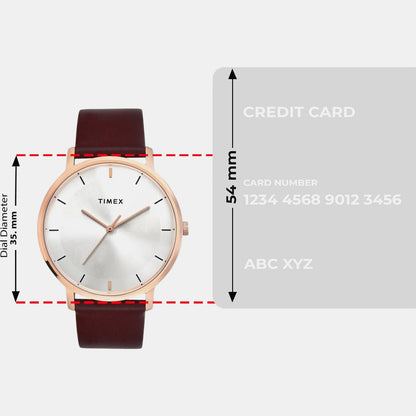 Trendline Men Quartz Dial Analog Leather Watch TW0TG8014