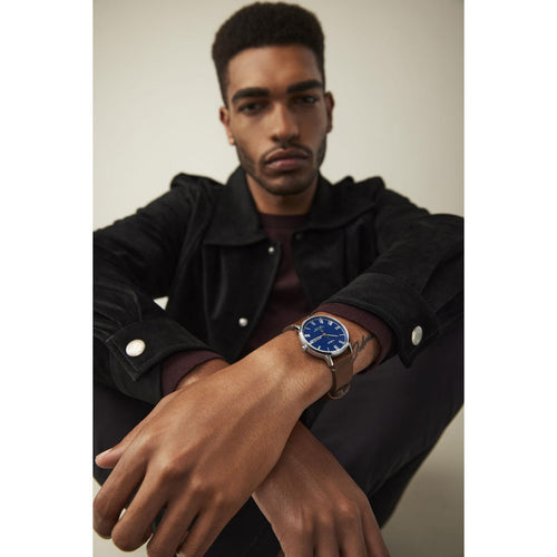 Waterbury Classic 40mm Leather Strap Watch