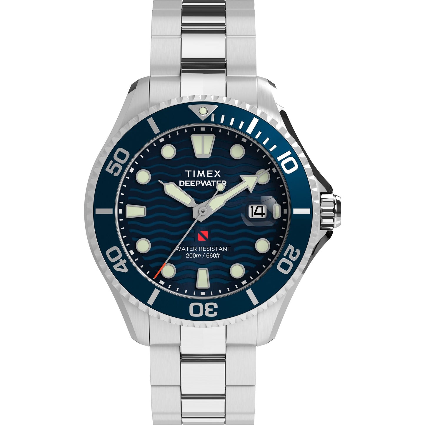 Deepwater Men Quartz Blue Dial Analog Stainless Steel Watch TW2W81900UJ