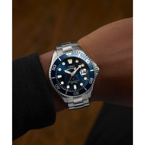 Deepwater Men Quartz Blue Dial Analog Stainless Steel Watch TW2W81900UJ