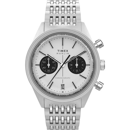 Marlin Men Quartz Silver Dial Chronograph Stainless Steel Watch TW2Y24600UJ
