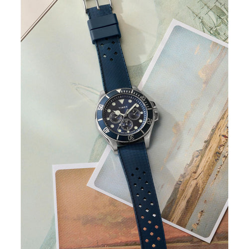 Timex Harborside Coast Round 43mm Blue Dial Analog Men Watch - TW2Y33400UJ