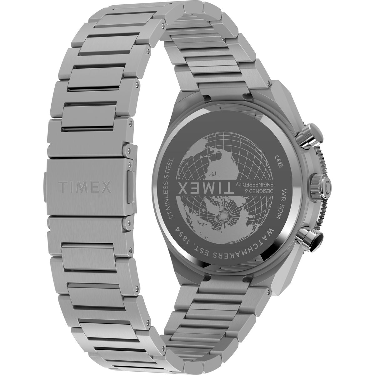 Q Round Men Quartz Silver Dial Analog Stainless Steel Watch TW2Y55800UJ