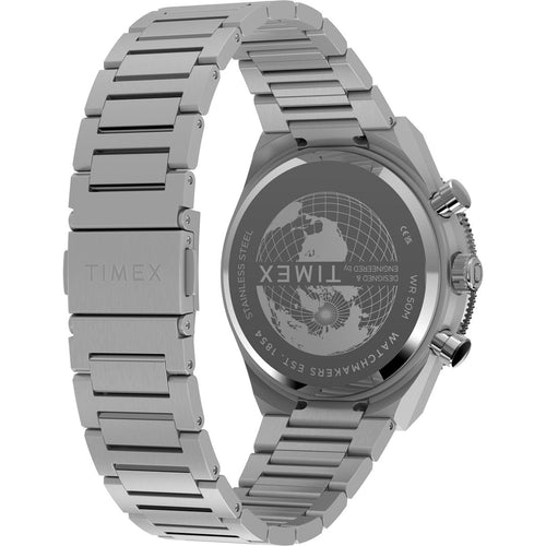 Q Round Men Quartz Silver Dial Analog Stainless Steel Watch TW2Y55800UJ