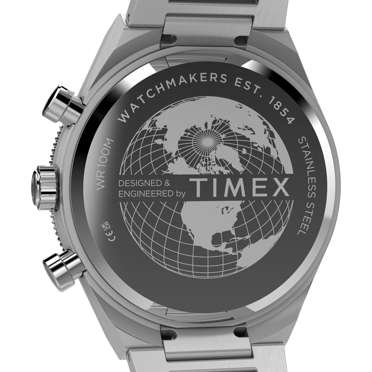 Q Timex Men Quartz Blue Dial Chronograph Stainless Steel Watch TW2Y55900IK