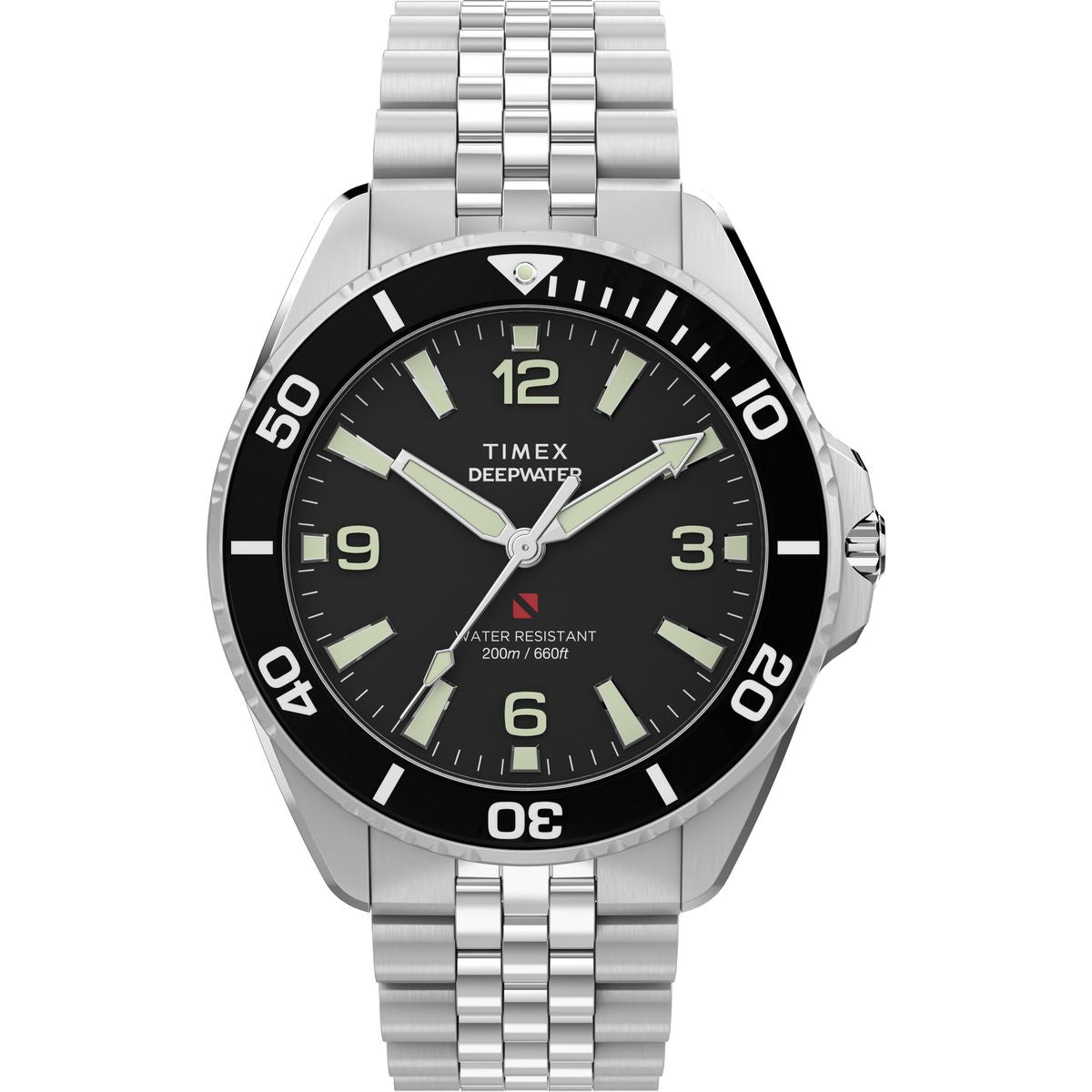 Deepwater Men Quartz Black Dial Analog Stainless Steel Watch TW2Y64500IK