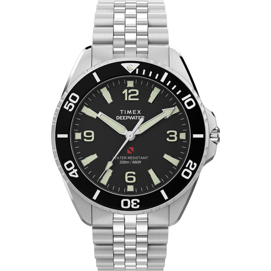 Deepwater Men Quartz Black Dial Analog Stainless Steel Watch TW2Y64500IK