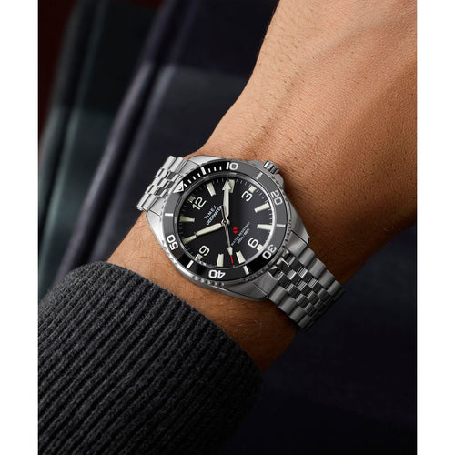 Deepwater Men Quartz Black Dial Analog Stainless Steel Watch TW2Y64500IK
