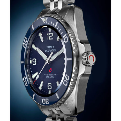 Deepwater Men Quartz Blue Dial Analog Stainless Steel Watch TW2Y64600IK