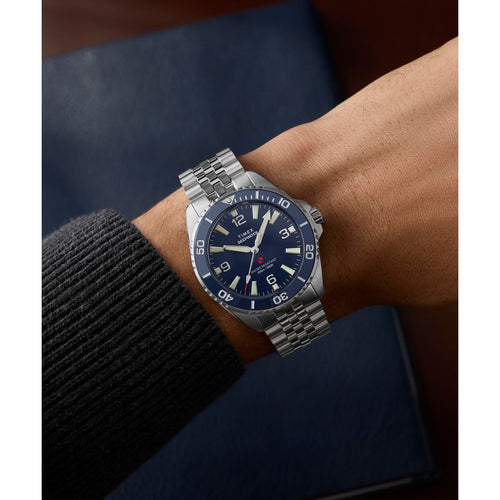 Deepwater Men Quartz Blue Dial Analog Stainless Steel Watch TW2Y64600IK