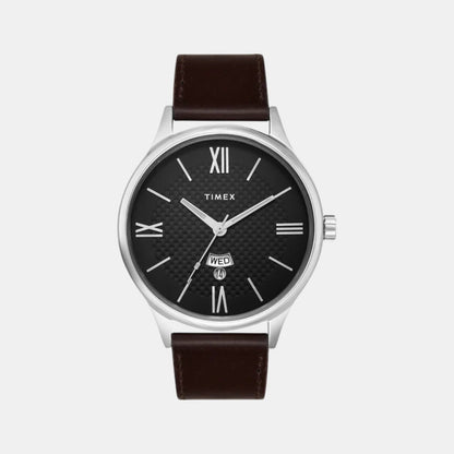 Fashion Men Quartz Dial Analog Leather Watch TWEG18426