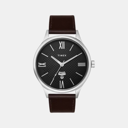 Fashion Men Quartz Dial Analog Leather Watch TWEG18426