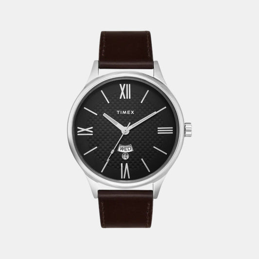 Fashion Men Quartz Dial Analog Leather Watch TWEG18426