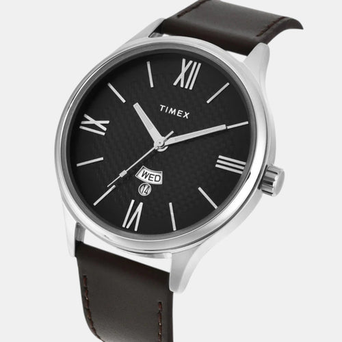 Fashion Men Quartz Dial Analog Leather Watch TWEG18426