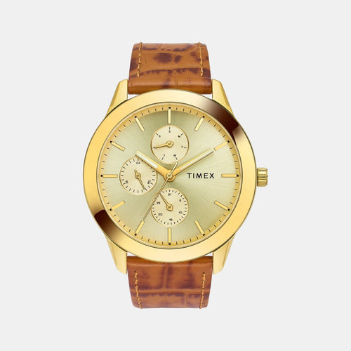 Trendline Men Quartz Dial Multi-Function Leather Watch TWEG18521