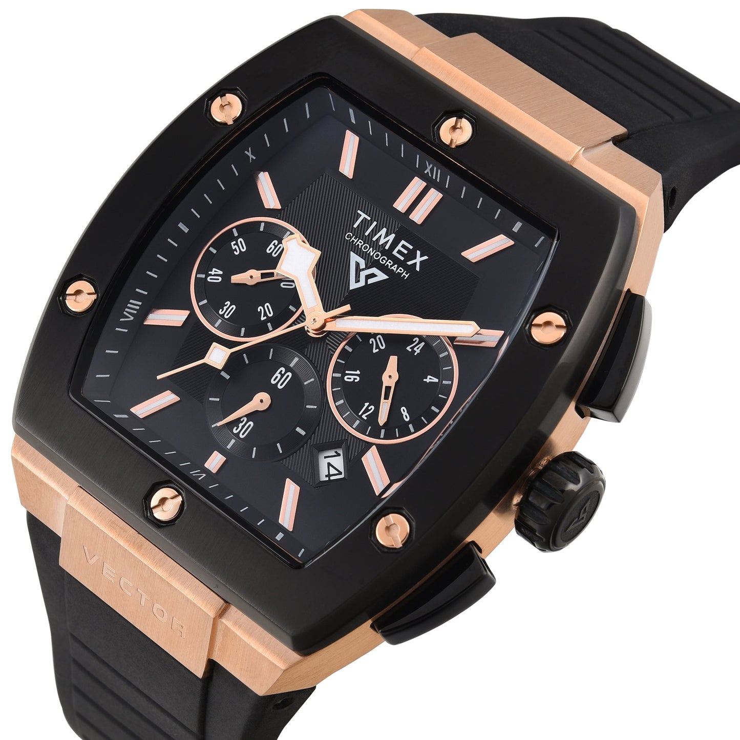 Vector Men Quartz Dial Chronograph Silicone Watch TWEG26201