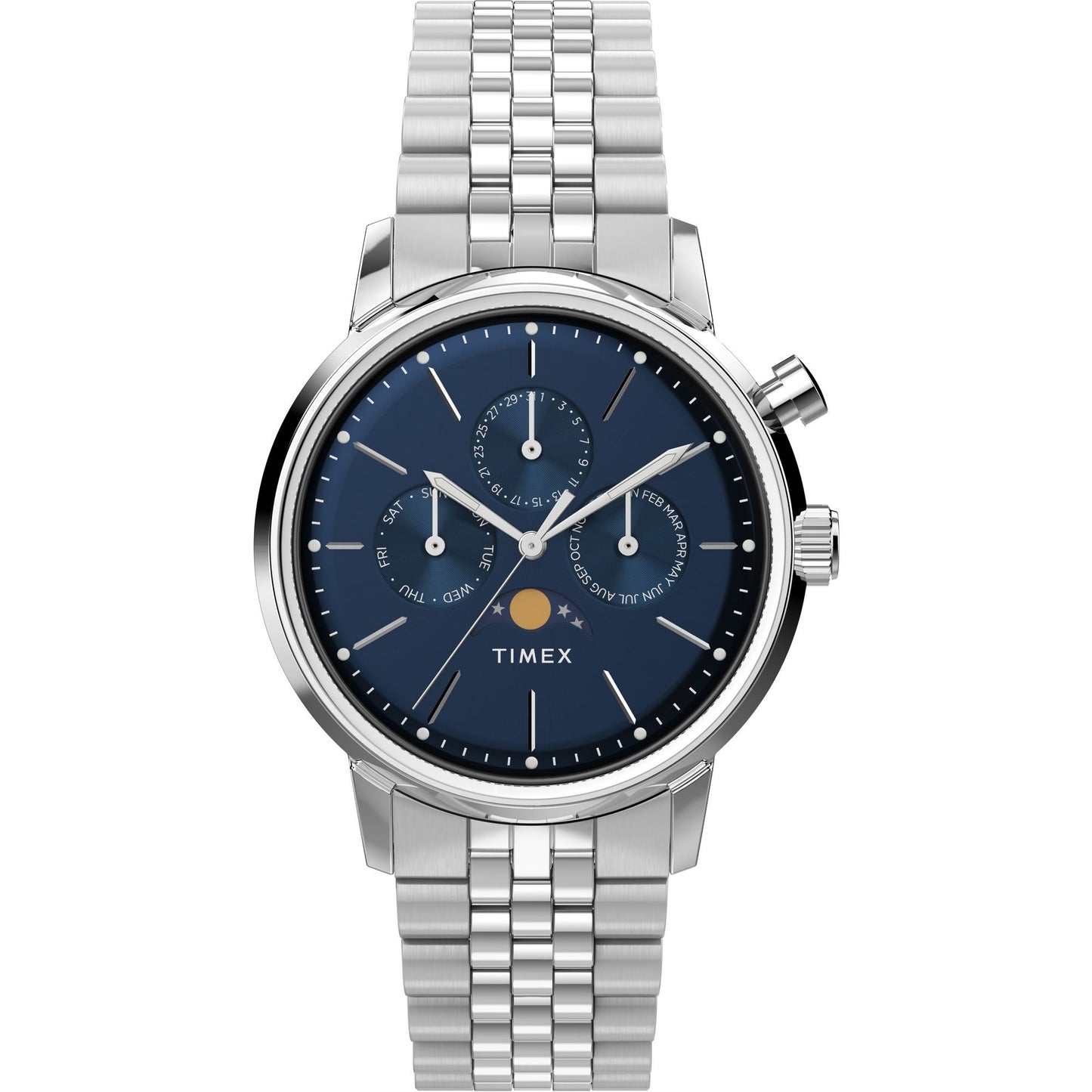 Marlin Men Quartz Dial Multi-Function Leather Watch TWEG26800