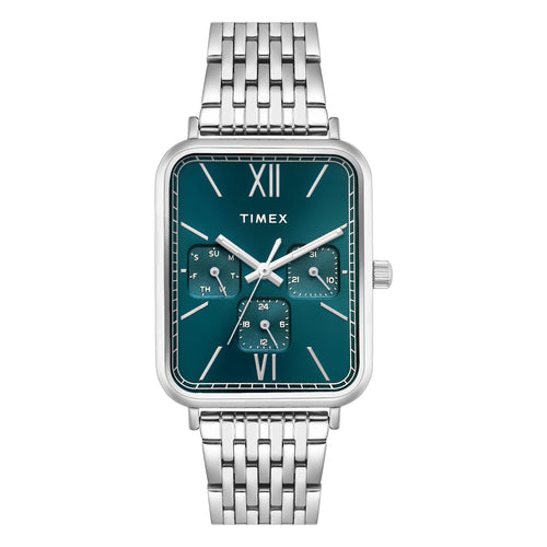 Timex Trendline Rectangle 30mm Teal Dial Analog Men Watch - TWEG34600