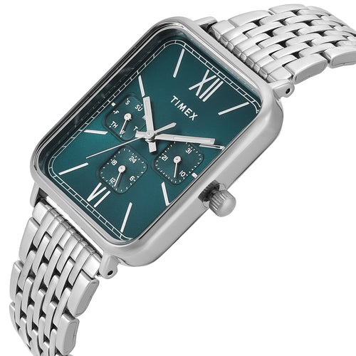 Timex Trendline Rectangle 30mm Teal Dial Analog Men Watch - TWEG34600