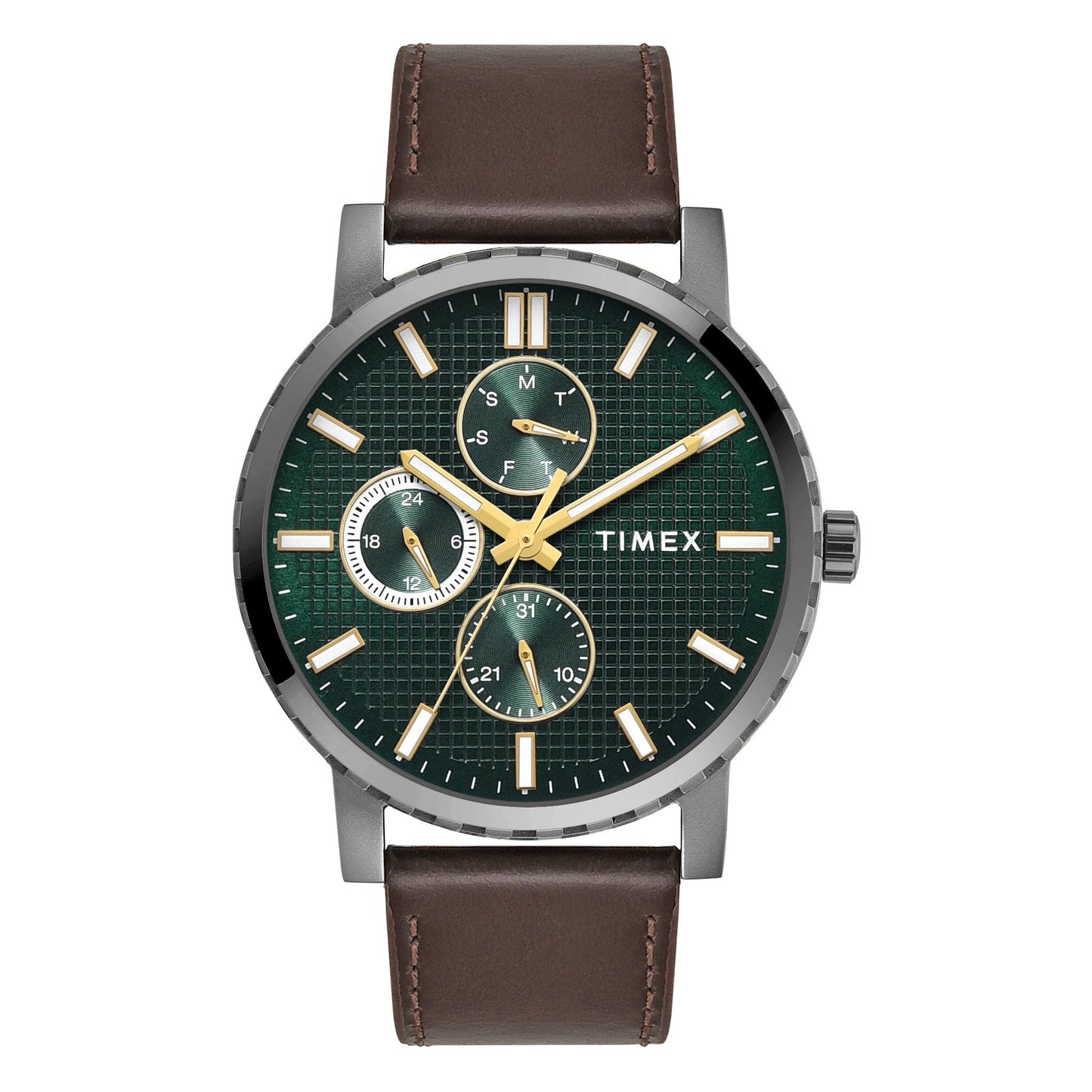Timex Trendline Round 44mm Green Dial Analog Men Watch - TWEG34700