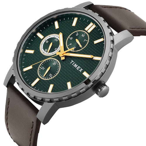 Timex Trendline Round 44mm Green Dial Analog Men Watch - TWEG34700