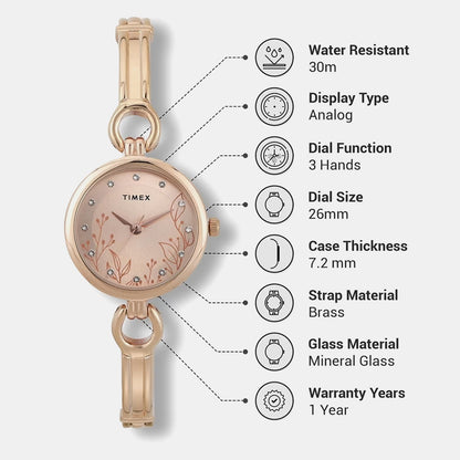 Trendline Women Quartz Dial Analog Brass Watch TWEL11436