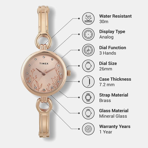 Trendline Women Quartz Dial Analog Brass Watch TWEL11436