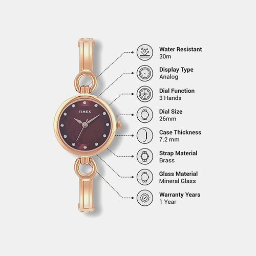 Trendline Women Quartz Dial Analog Brass Watch TWEL11437