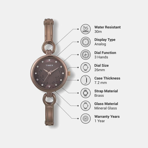 Trendline Women Quartz Dial Analog Brass Watch TWEL11438